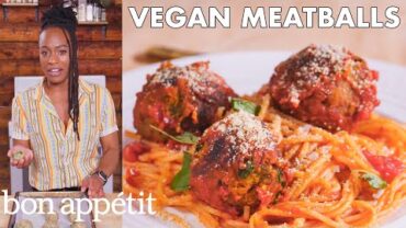 VIDEO: Chrissy Makes Vegan Meatballs | From the Home Kitchen | Bon Appétit