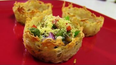 VIDEO: How to make Aloo Tokri or Katori Chaat Video Recipe | Bhavna’s Kitchen