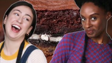 VIDEO: No Recipe Challenge: Oreo Cookie Brownies • Tasty