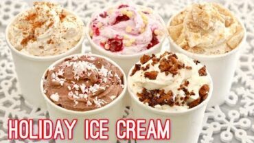 VIDEO: 5 Homemade Holiday Ice Cream Flavors (2 Ingredient, No Machine Ice Cream)