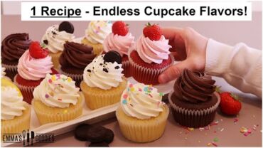 VIDEO: Make assorted Cupcakes USING 1 RECIPE! 🧁