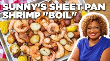 VIDEO: Sunny Anderson’s Sheet Pan Shrimp “Boil” | The Kitchen | Food Network