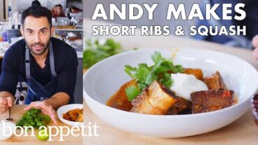 VIDEO: Andy Makes Braised Short Ribs with Squash | From the Test Kitchen | Bon Appétit