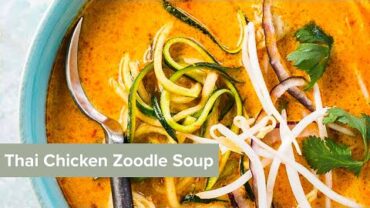 VIDEO: Coconut Thai Chicken Zoodle Soup