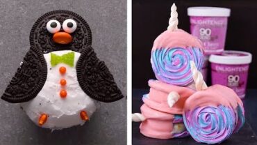 VIDEO: Unicorn Meringue Ice Cream Sandwiches & Penguin Cupcakes! | DIY Homemade Desserts & Decoration Ideas