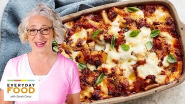 VIDEO: Baked Ziti with Sausage and Bechamel | Pantry Staples | Everyday Food with Sarah Carey