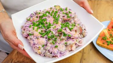 VIDEO: Der leckerste deutsche Salat! Dieser Salat ist so lecker, dass Sie ihn immer wieder kochen werden!
