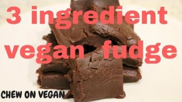 VIDEO: 3 ingredient vegan fudge