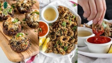 VIDEO: Vegan Holiday Appetizers | Calamari & Stuffed Mushrooms