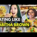 VIDEO: I Ate Like TABITHA BROWN~ Carrot Hot Dogs?! Vegan Devilled Eggs, Vegan Mac & Cheese!