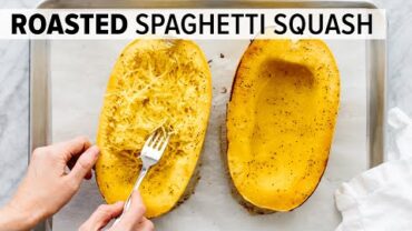VIDEO: HOW TO COOK SPAGHETTI SQUASH | easy roasted spaghetti squash recipe