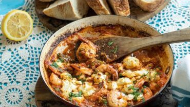 VIDEO: Shrimp Saganaki: Shrimp in a Greek Tomato & Feta Sauce
