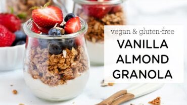 VIDEO: EASY VANILLA ALMOND GRANOLA ‣‣ vegan & gf