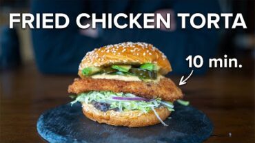 VIDEO: The Weeknight Fried Chicken Torta, inspired by a trip to the airport.
