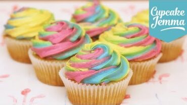VIDEO: Rainbow Swirl Buttercream Icing | Cupcake Jemma