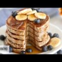 VIDEO: 4-Ingredient Banana Pancakes | low carb, flourless, high protein | Liv Baking