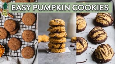 VIDEO: 3 Easy Pumpkin Cookie Recipes | Vegan and Gluten-free