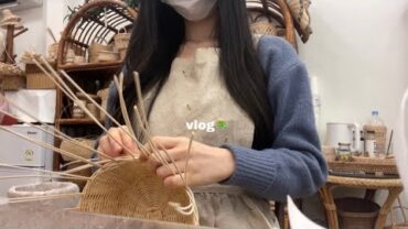 VIDEO: vlog | 라탄공예 배우기🧺 대학생 겨울방학 일상, 마트에서 장보고 콩나물 불고기, 생선까스 만들기