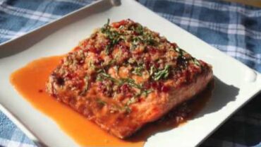 VIDEO: Food Wishes Recipes – Garlic Ginger Salmon Recipe – Grilled Salmon with Garlic, Ginger and Basil Sauce