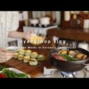 VIDEO: 수술하고 여름 보양식 만드는 숲속집 자취일상. 초당옥수수 오이롤초밥, 라이스페이퍼 크림새우 만드는 브이로그