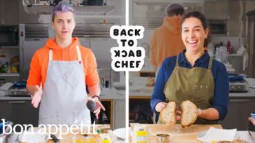 VIDEO: Ninja Tries to Keep Up with a Professional Chef | Back-to-Back Chef | Bon Appétit
