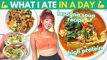 VIDEO: What I Ate in a Day (HIGH PROTEIN VEGAN) + Athletic Wear Try On