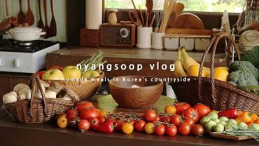 VIDEO: 싱그러운 시골 주방의 아침 일과. 채소 포카치아 굽고, 일주일 반찬 만드는 하루
