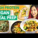 VIDEO: HIGH PROTEIN VEGAN MEAL PREP (weight loss friendly & low-waste!)