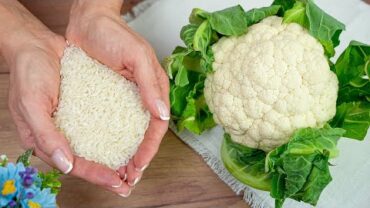 VIDEO: Ich habe noch nie so leckeren Blumenkohl mit Reis gegessen! Einfaches Abendessen Rezept!