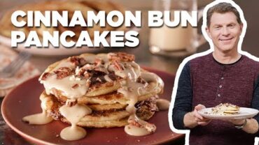 VIDEO: Cinnamon Bun PANCAKES with Bobby Flay | Brunch @ Bobby’s | Food Network