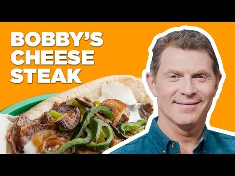 Video Bobby Flay Makes A Philly Cheesesteak Throwdown With Bobby