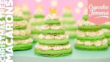 VIDEO: THE must have festive snack.. Christmas Tree Macarons | Cupcake Jemma