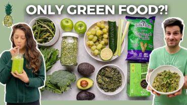 VIDEO: We Tried Eating Only Green Foods For 24 Hours (Challenge)