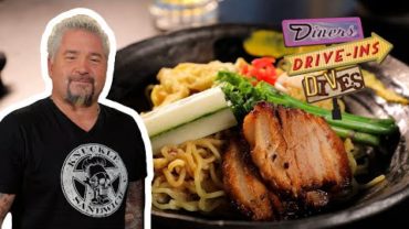 VIDEO: Guy Fieri Tries Real-Deal Cold Hiyashi Chuka Ramen | Diners, Drive-Ins and Dives | Food Network