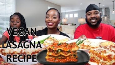 VIDEO: VEGAN LASAGNA RECIPE | MUKBANG | EATING SHOW