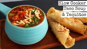 VIDEO: Taco soup with Potato & Cheese Taquitos | Vegan Crockpot