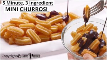 VIDEO: 3 Ingredient MINI CHURROS ! EASY Churros Recipe / How to make MINI CHURROS!