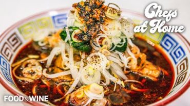 VIDEO: Josh Reisner’s Mapo Tofu Inspired Ramen | Chefs at Home | Food & Wine