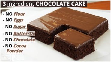 VIDEO: 3 ingredient CHOCOLATE CAKE ! Lock Down Cake Recipe!