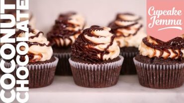 VIDEO: Recipe for Coconut-filled Chocolate Bounty Cupcakes! | Cupcake Jemma Channel