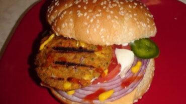VIDEO: Veggie Burger Video Recipe for Vegetarians by Bhavna