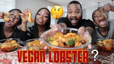 VIDEO: VEGAN LOBSTER , SCALLOP  & JUMBO SHRIMP REVIEW | MUKBANG | OMG!!!!