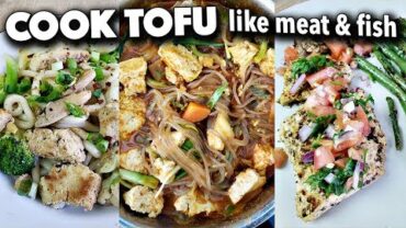 VIDEO: How to Cook Tofu like MEAT or FISH (easy vegan recipes to replace meat/fish)