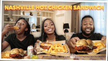 VIDEO: NASHVILLE HOT CHICKEN SANDWICH | VEGAN MUKBANG | EATING SHOW