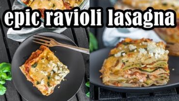 VIDEO: Epic Ravioli Stuffed Lasagna {Easy + Oil-free}