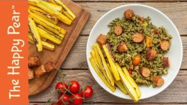 VIDEO: VEGAN PESTO PASTA | PERFECT SUMMER DINNER – THE HAPPY PEAR