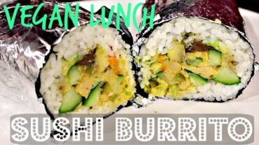 VIDEO: SUSHI BURRITO (EASY VEGAN LUNCH TO GO) | Cheap Lazy Vegan