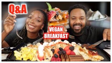 VIDEO: Q&A #3 PT.2 | HUGE VEGAN BREAKFAST MUKBANG | EATING SHOW