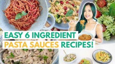 VIDEO: 6 INGREDIENT VEGAN PASTA SAUCE RECIPES!