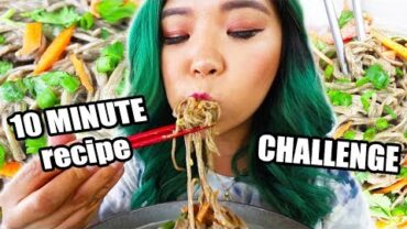 VIDEO: PEANUT SOBA NOODLES // 10 minute recipe challenge